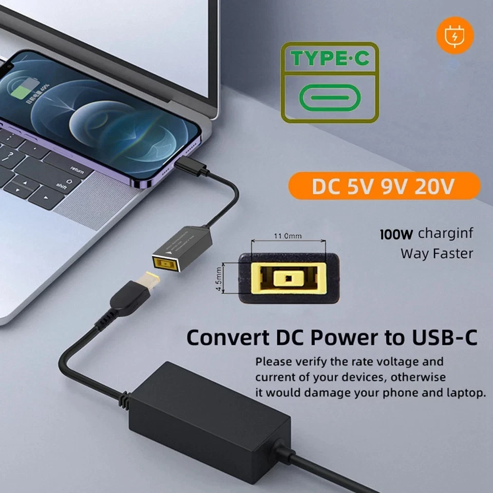 Adaptateur Chargeur PC USB To Type C