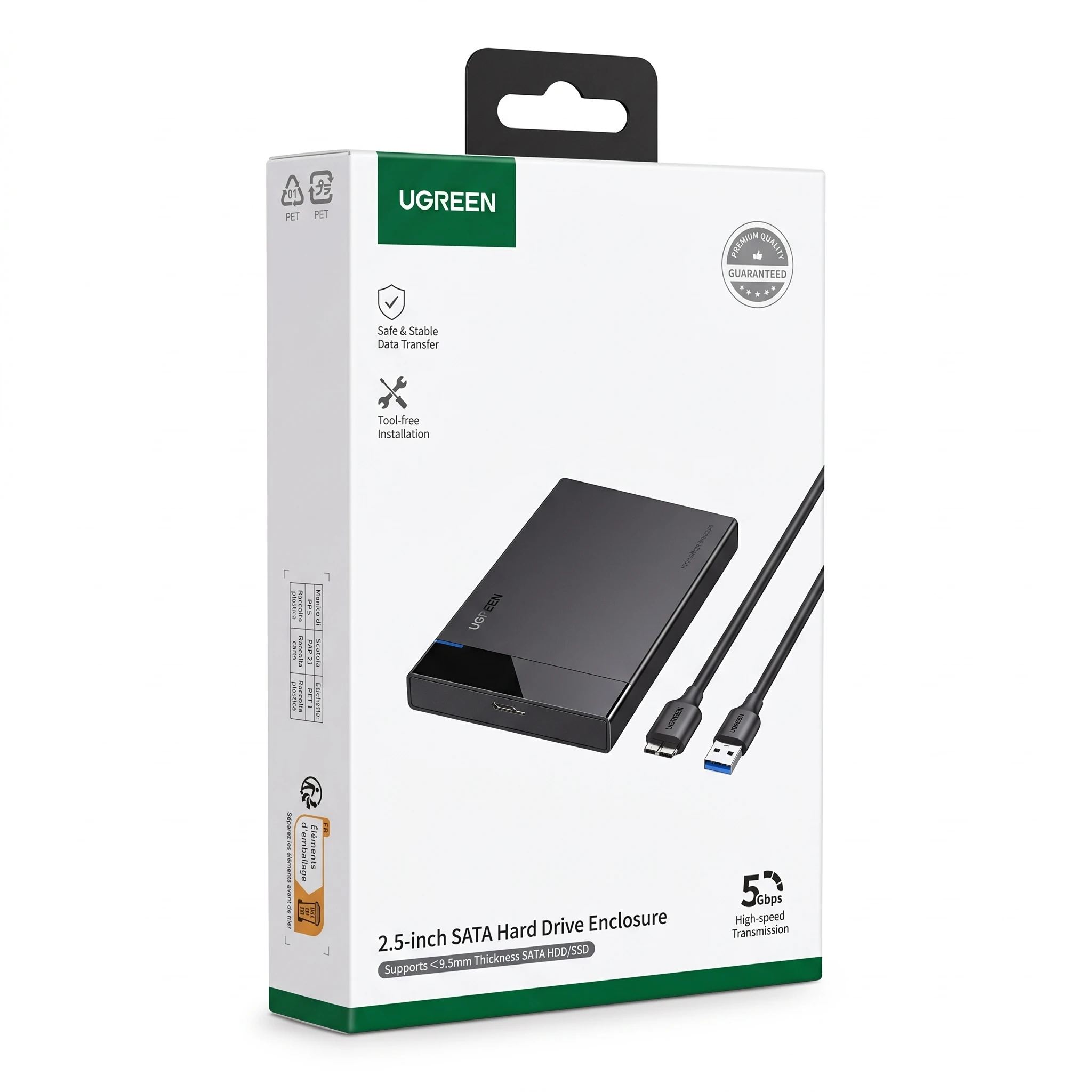 Boîtier UGREEN pour disque dur 2,5 pouces SATA HDD - Boîtier externe USB 3.0