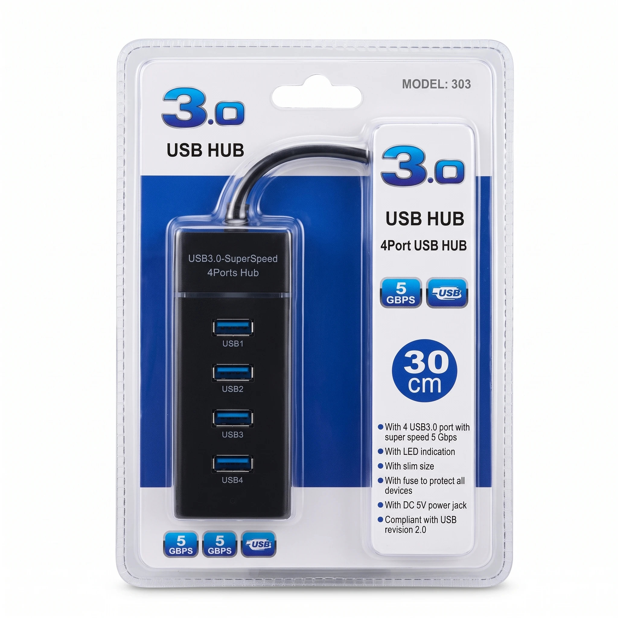 Hub USB 3.0 4-PORTS